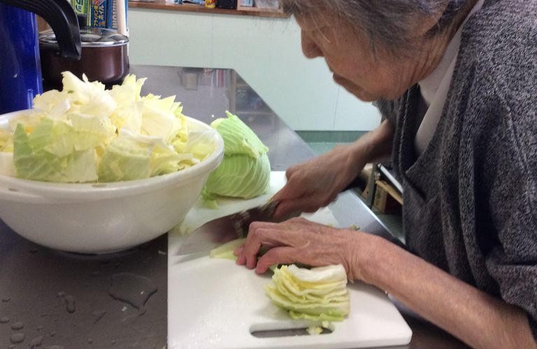 旧サイトの写真館に掲載された食事の様子
